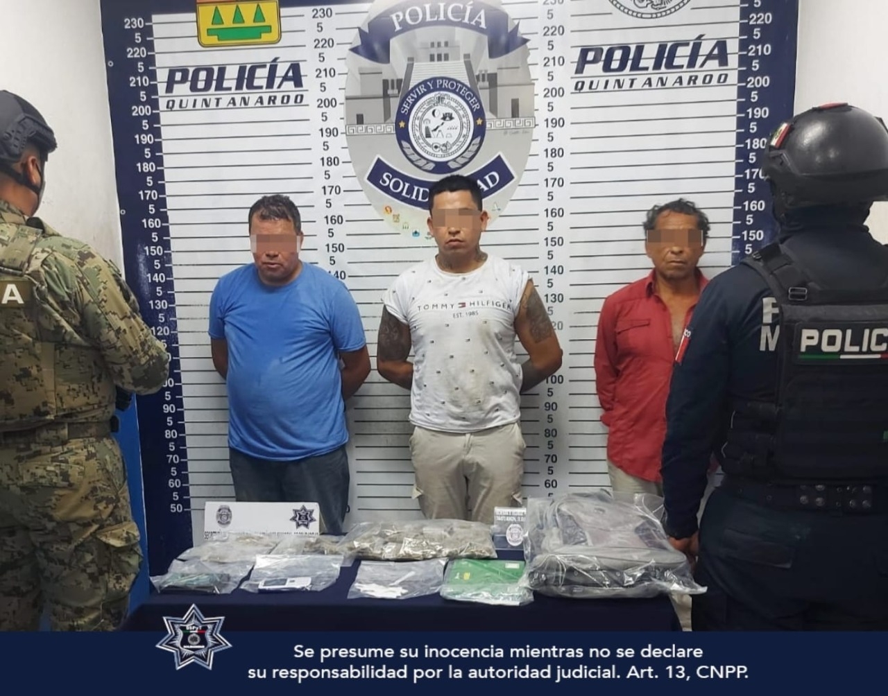 Luis, José y Atilano, fueron detenidos en la colonia Luis Donaldo Colosio en Playa del Carmen