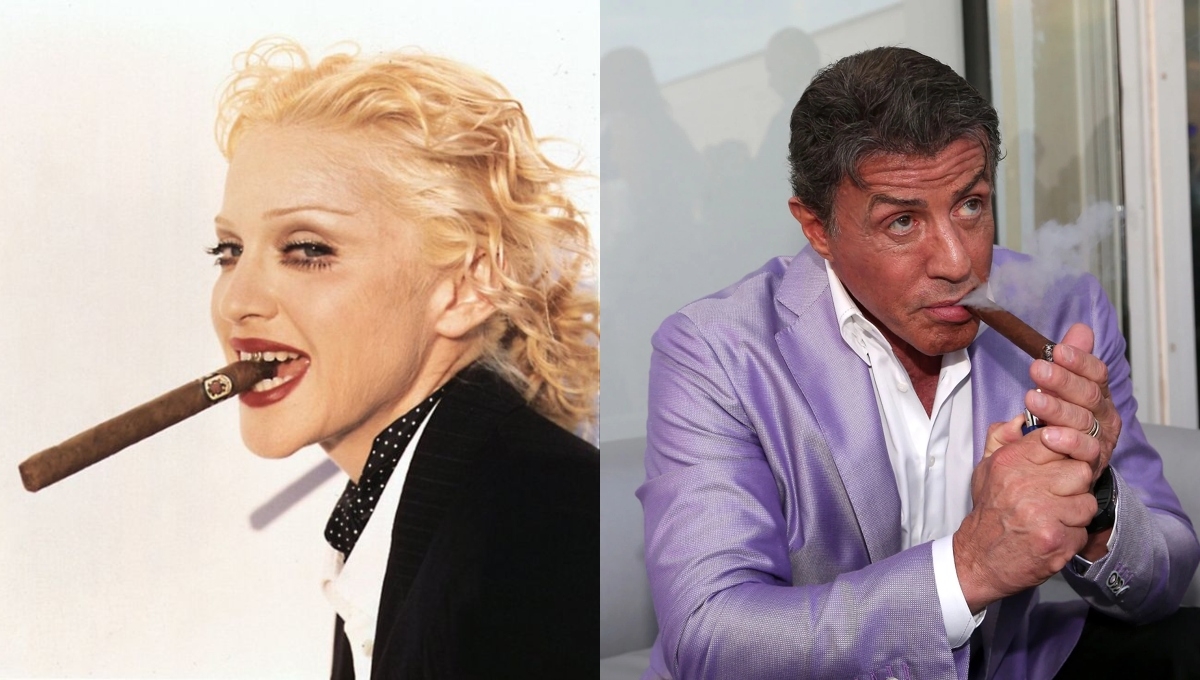Madonna y Sylvester Stallone son parte de los famosos que consumen habanos Madonna y Sylvester Stallone son parte de los famosos que consumen habanos