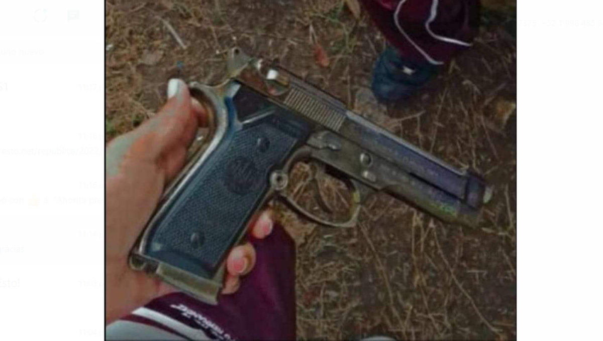 Estudiante ingresa arma a una secundaria y se la presume a compañeros en Chetumal
