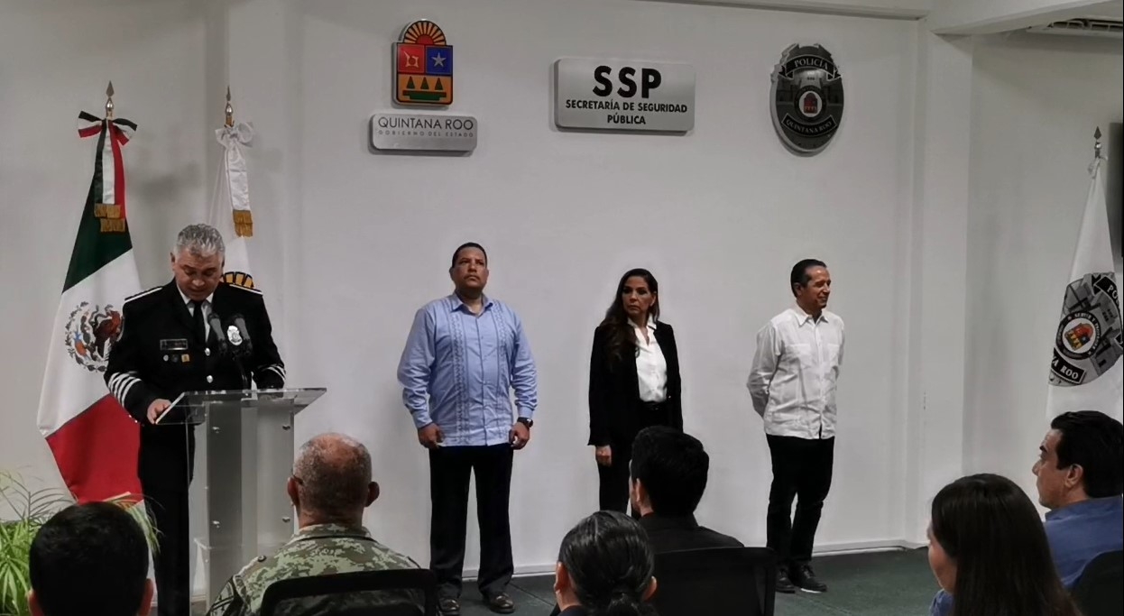 El evento de cambio de mando de las fuerzas de seguridad de Quintana Roo, fue llevado a cabo en Chetumal a puerta cerrada
