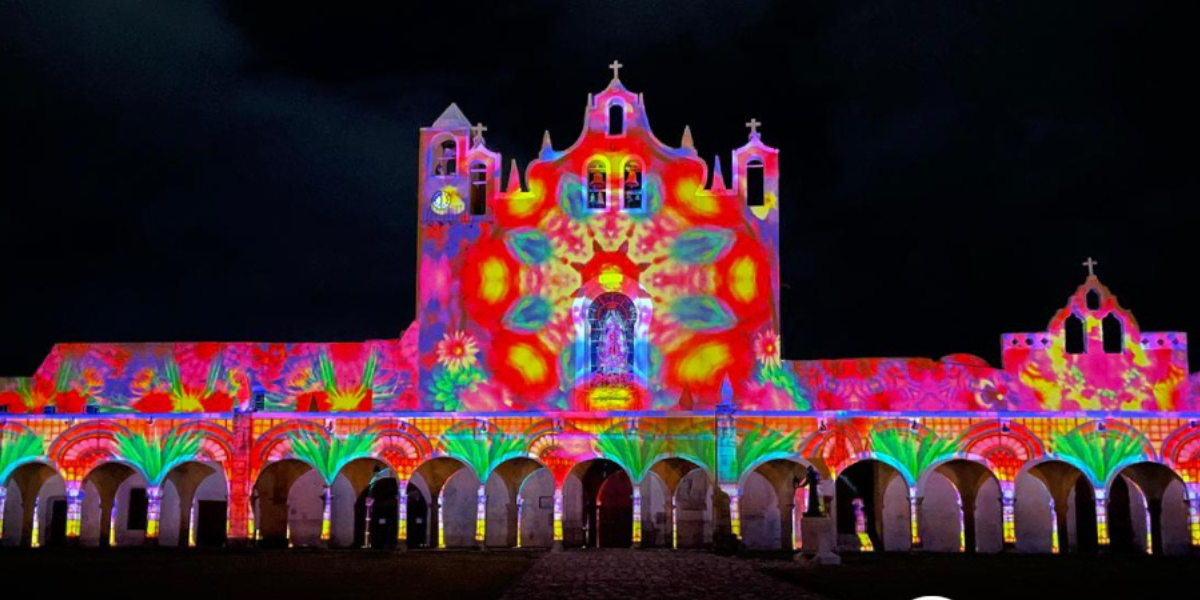 Así luce uno de los videomapping. Foto: Yucatán Today