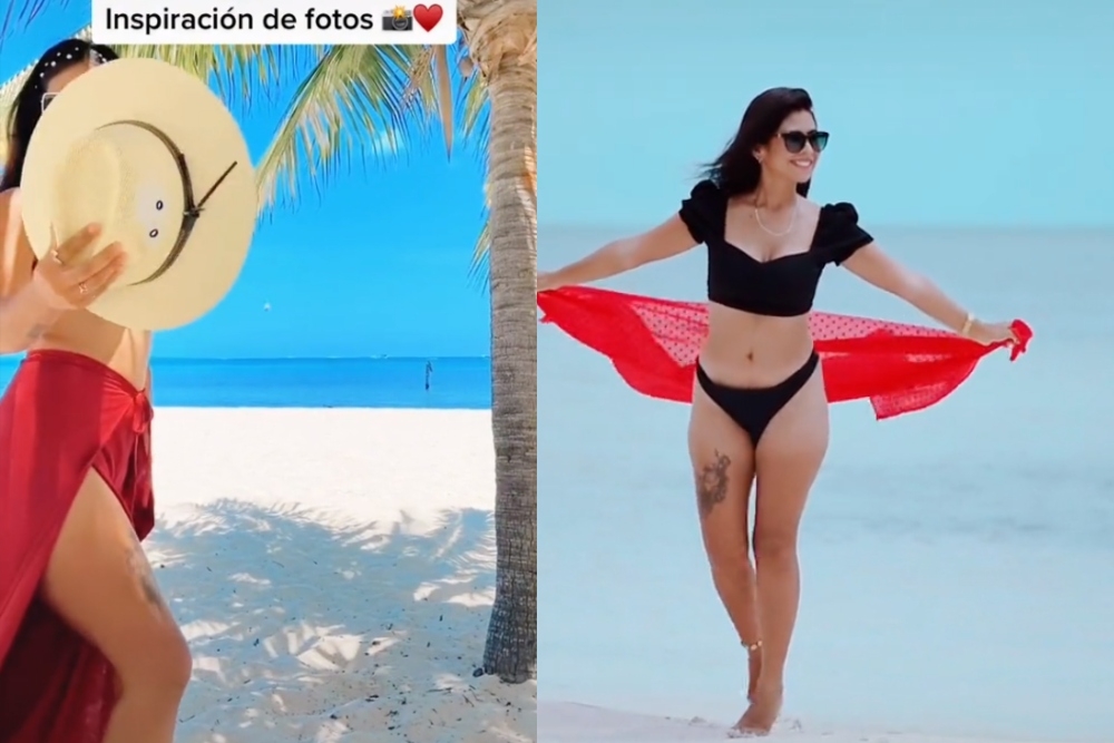 La tiktoker Diana García mostró una manera efectiva para que se obtengan las mejores fotografías en las playas de Cancún La tiktoker Diana García mostró una manera efectiva para que se obtengan las mejores fotografías en las playas de Cancún