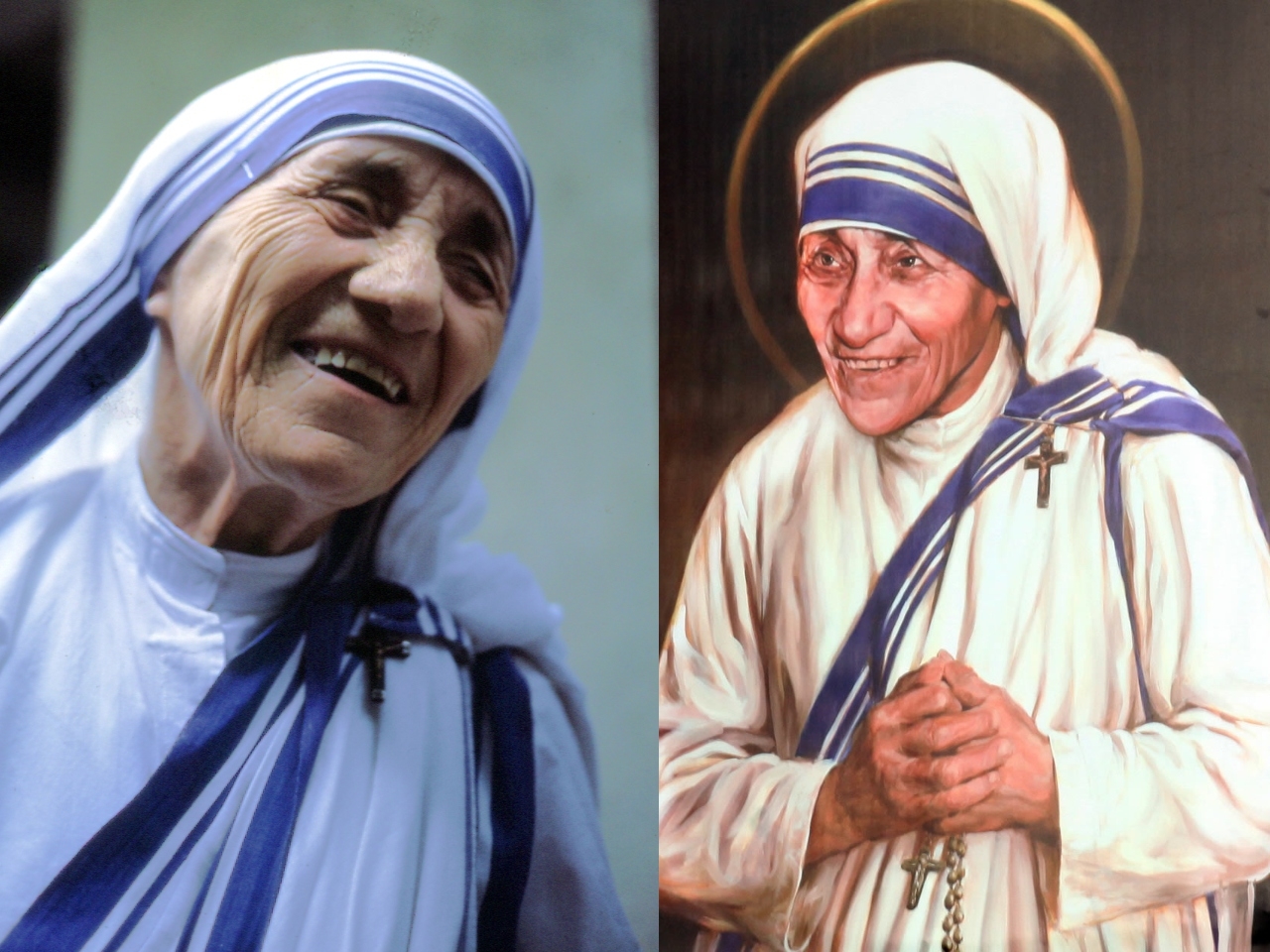 La Madre Teresa de Calcuta fue beatificada por Juan Pablo II el 19 de octubre de 2003, instaurando el 5 de septiembre como su fiesta patronal La Madre Teresa de Calcuta fue beatificada por Juan Pablo II el 19 de octubre de 2003, instaurando el 5 de septiembre como su fiesta patronal