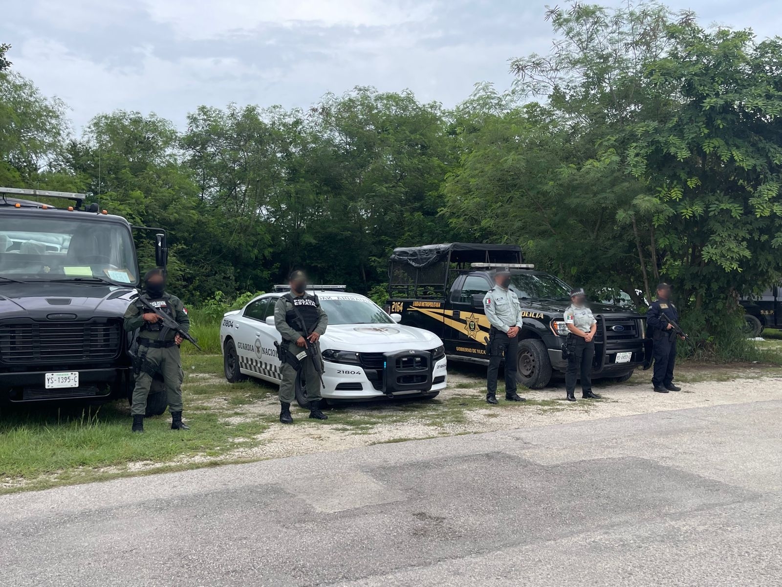 En el operativo también participo la Guardia Nacional