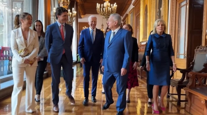 AMLO, Biden y Trudeau estuvieron en Palacio Nacional