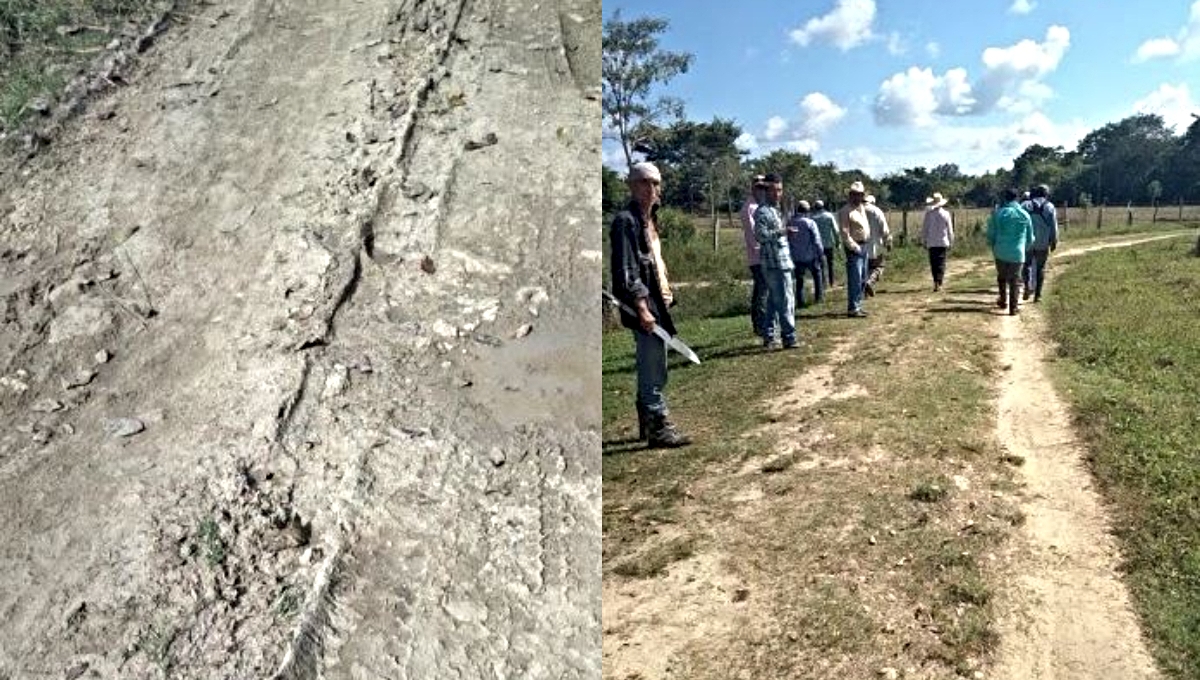 Son más de 12 kilómetros de terracería que es afectado por las familias