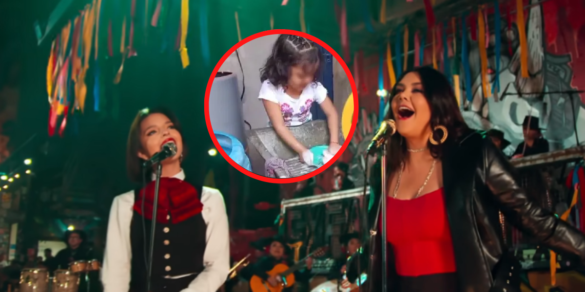 La pequeña fue grabada por su mamá mientras le ayudaba con las labores de la casa. Foto: Tiktok