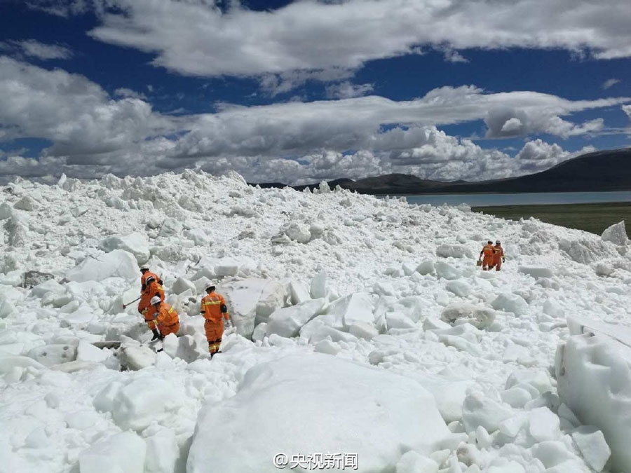 Fueron mil rescatistas los que participaron en la búsqueda luego de la avalancha en el Tíbet Fueron mil rescatistas los que participaron en la búsqueda luego de la avalancha en el Tíbet