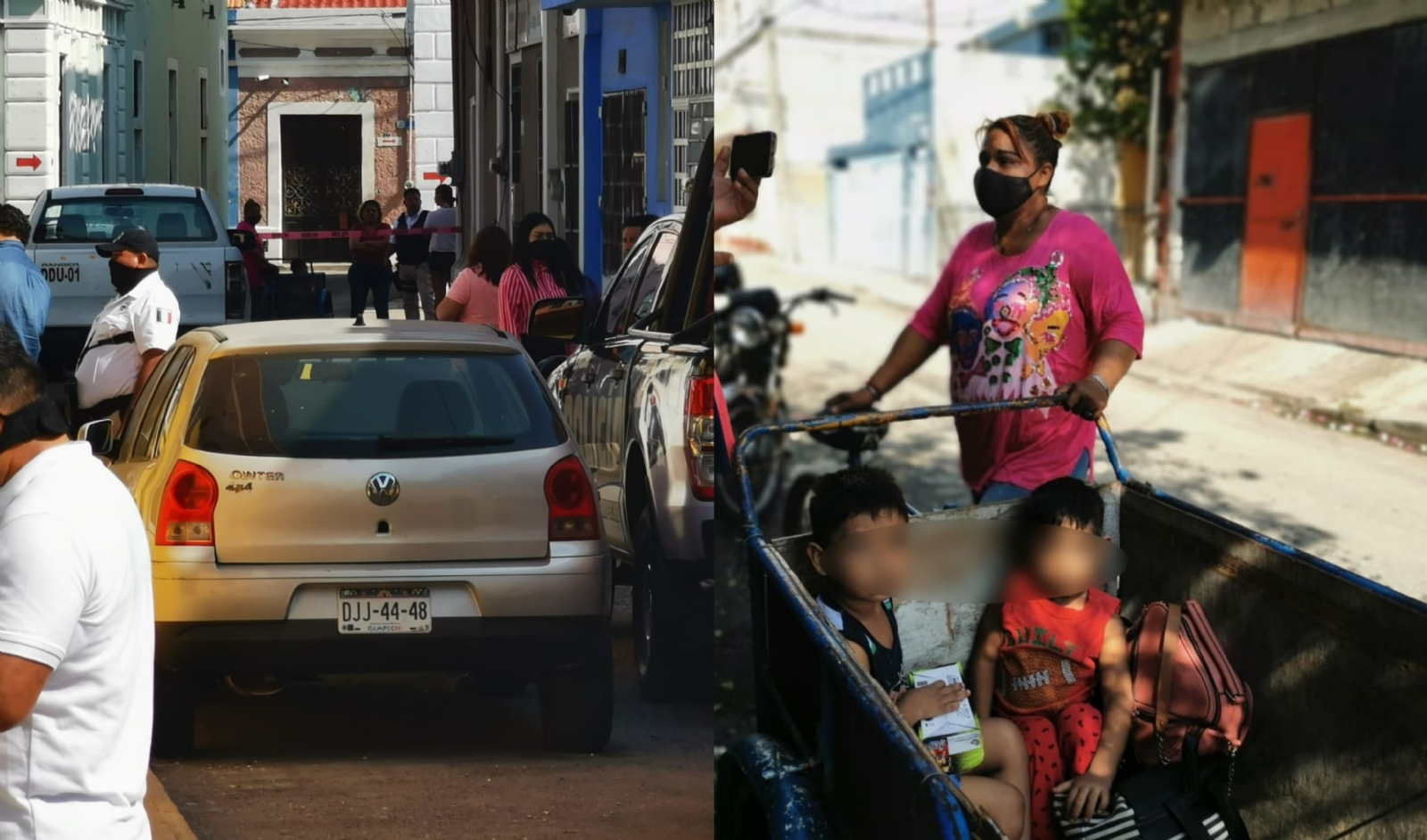 Elementos de la policía desalojaron a una familia en el Centro de Ciudad del Carmen