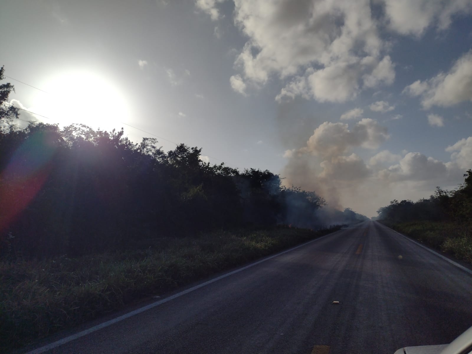 Registran un incendio en Felipe Carrillo Puerto