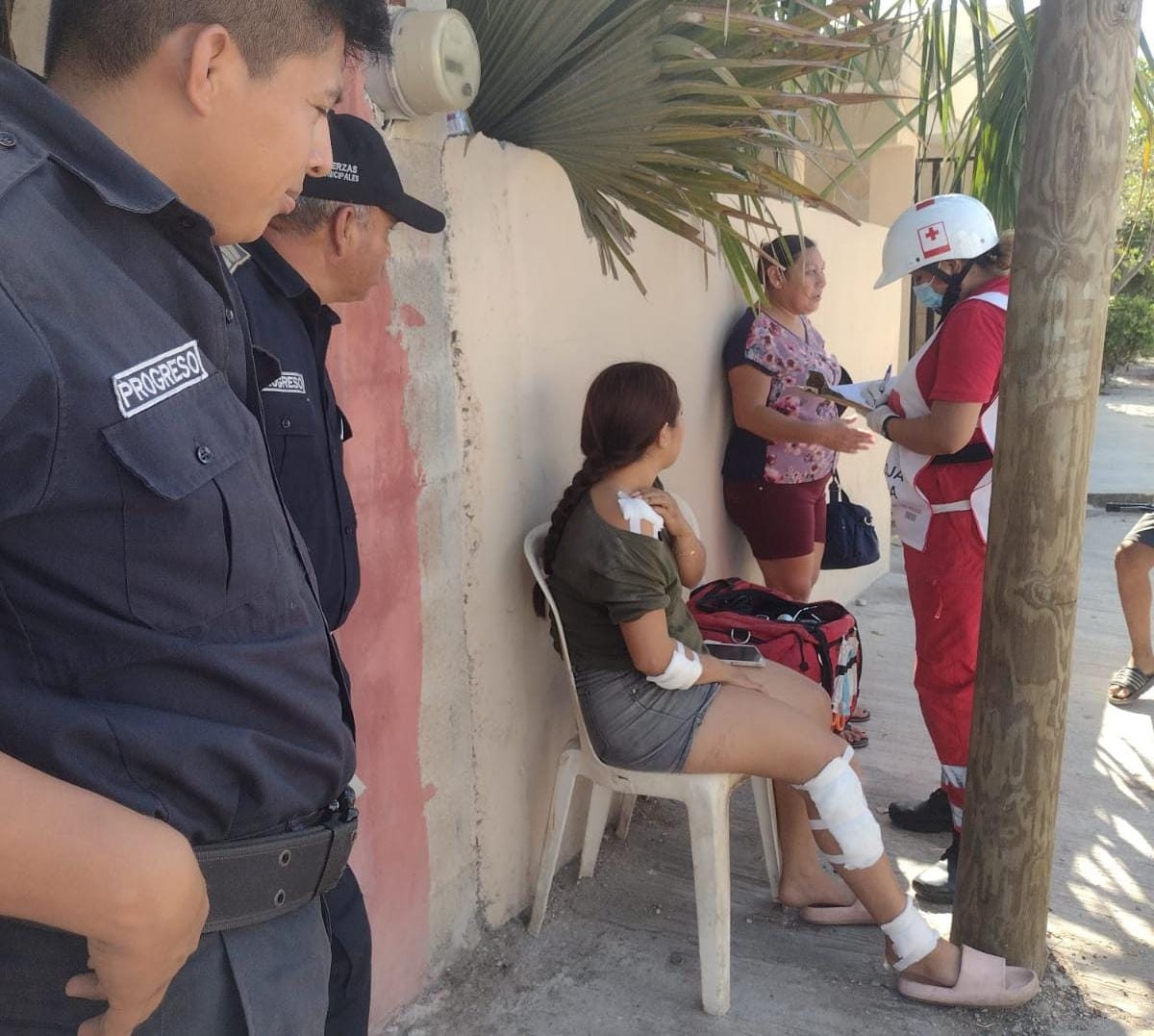 La mujer circulaba a bordo de su motocicleta cuando el perro comenzó a perseguirla hasta derrapar