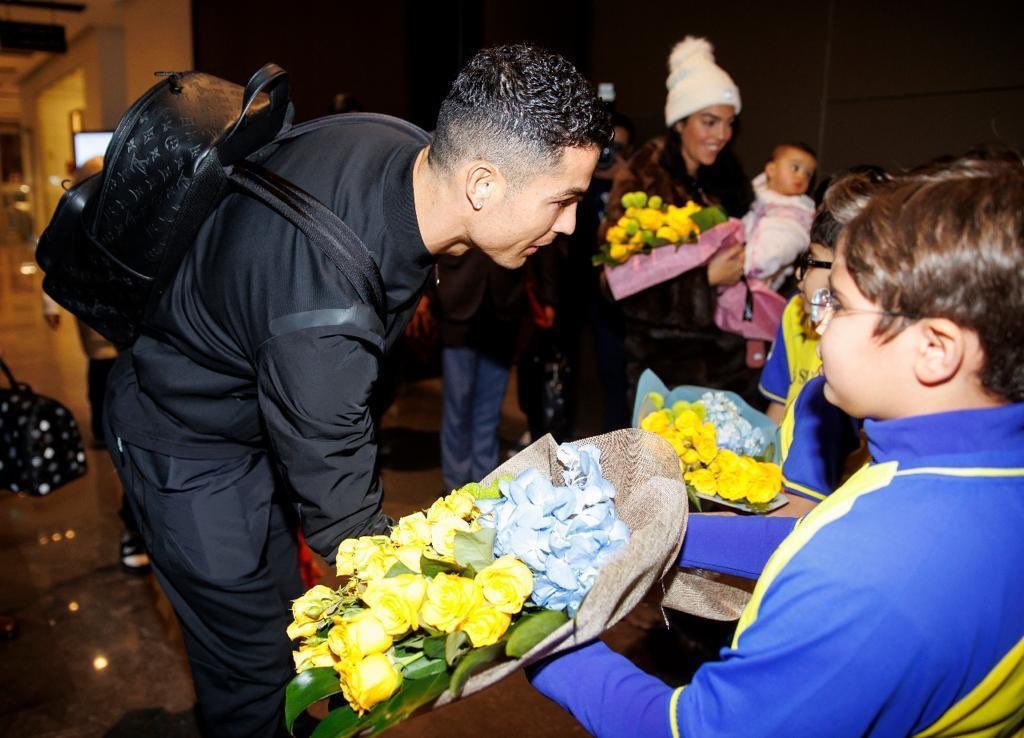 Cristiano Ronaldo llegó al Al Nassr este martes