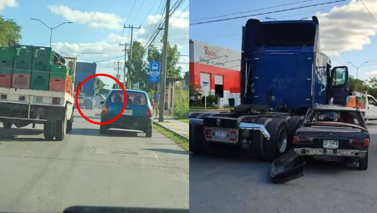 El auto fue arrastrado por más de un kilómetro El auto fue arrastrado por más de un kilómetro