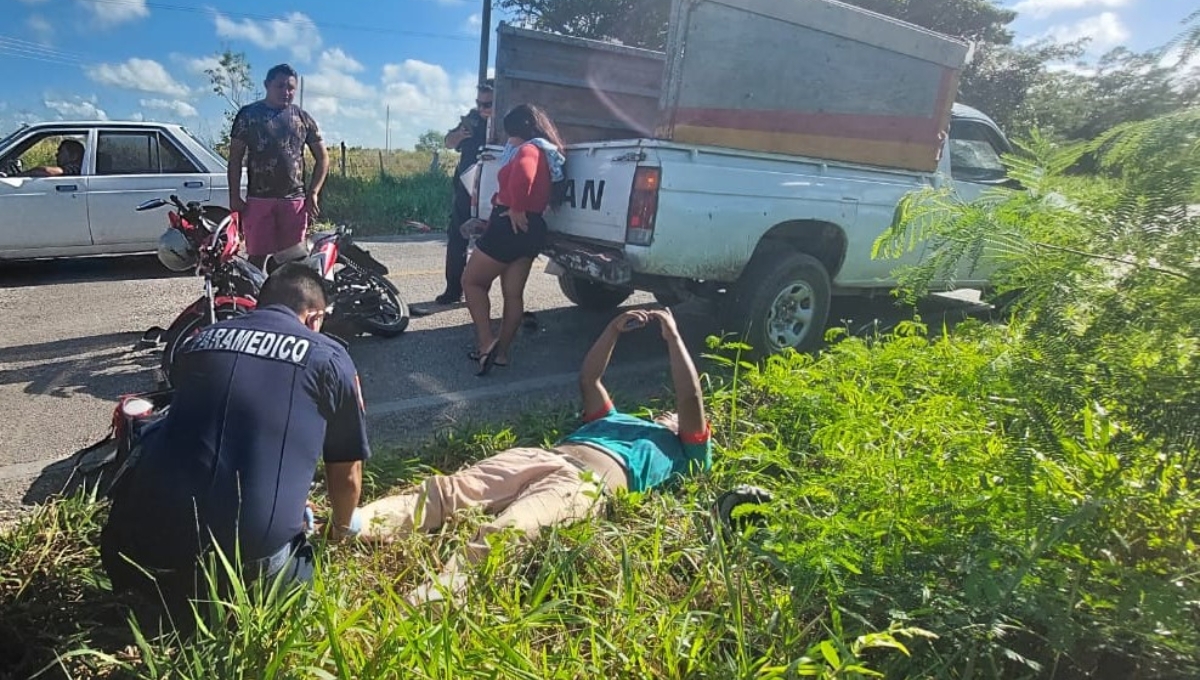 El menor se estrelló contra una camioneta estacionada en la carretera a Río Lagartos
