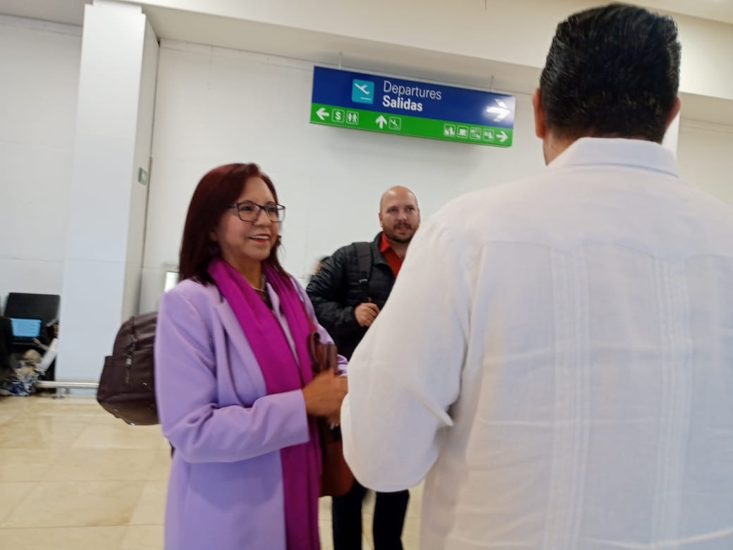 Leticia Ramírez Amaya llegó a Mérida este viernes