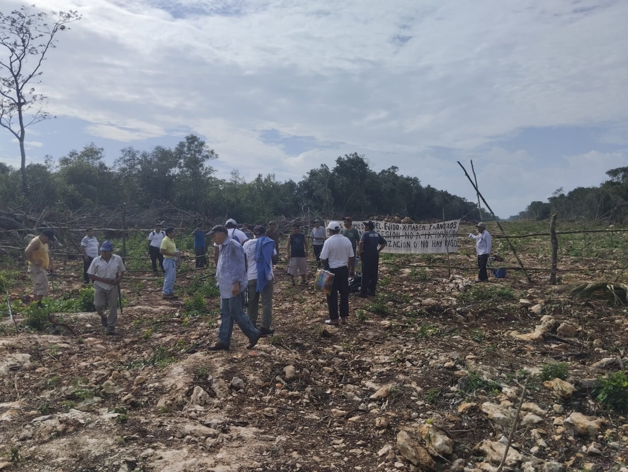 Los ejidatarios le invocaron a los dioses Mayas para que el Tren Maya no pase en predios ejidales