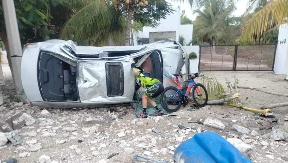 La maestra presentó graves heridas tras el accidente