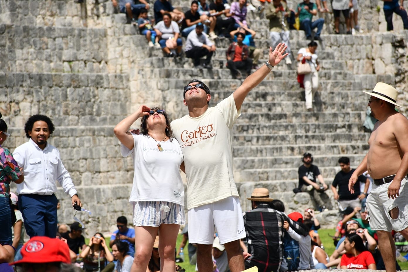Se registró buena afluencia de turistas en la zona arqueológica de Edzná en Campeche
