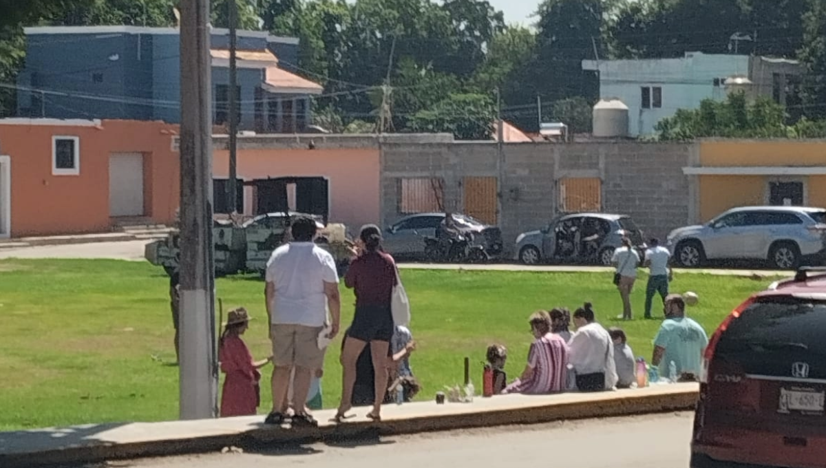 Muchas personas visitaron el poblado, solo para ver, el eclipse lunar
