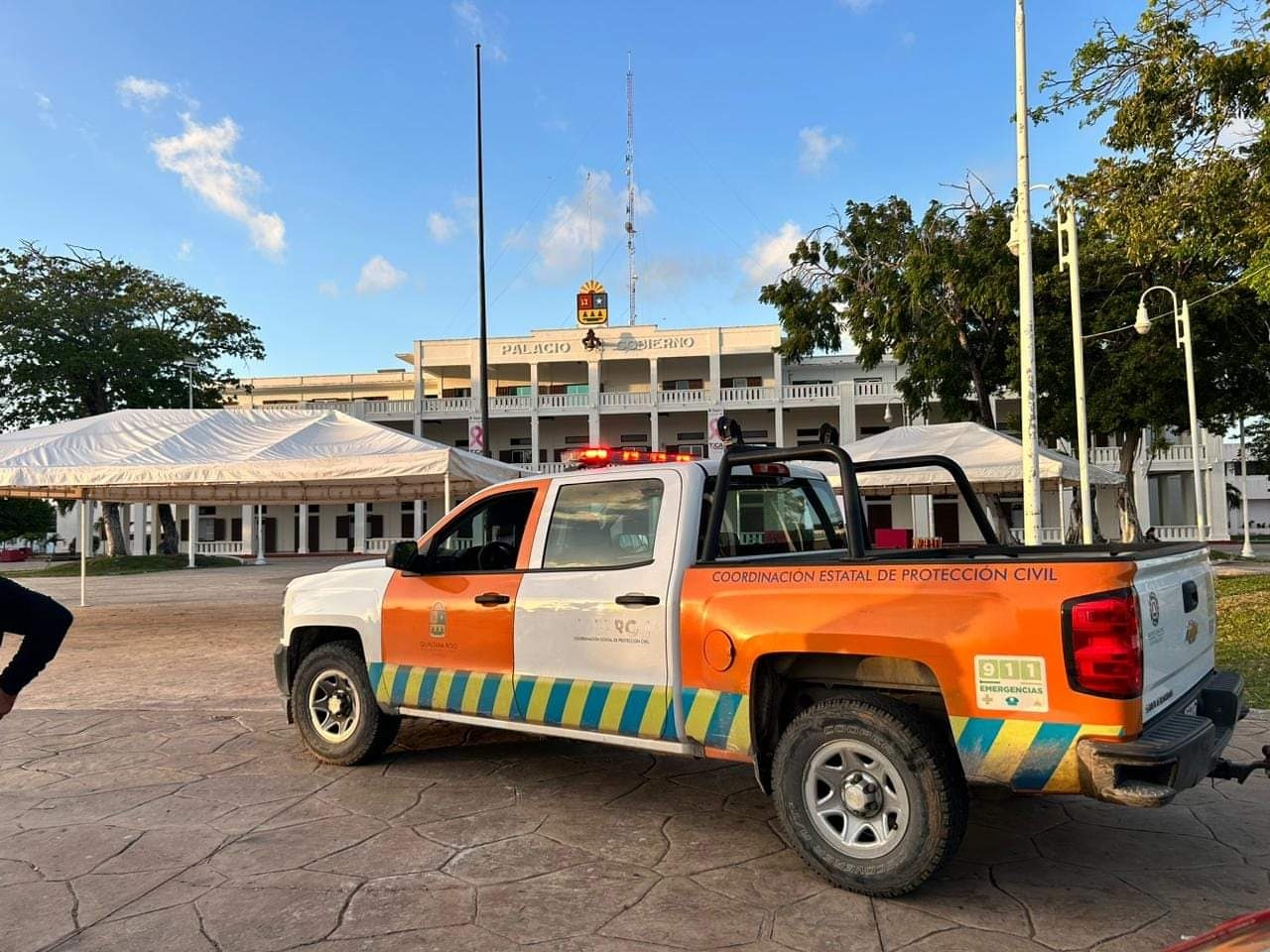 A pesar de no reportar daños en la capital, realizaron recorridos A pesar de no reportar daños en la capital, realizaron recorridos