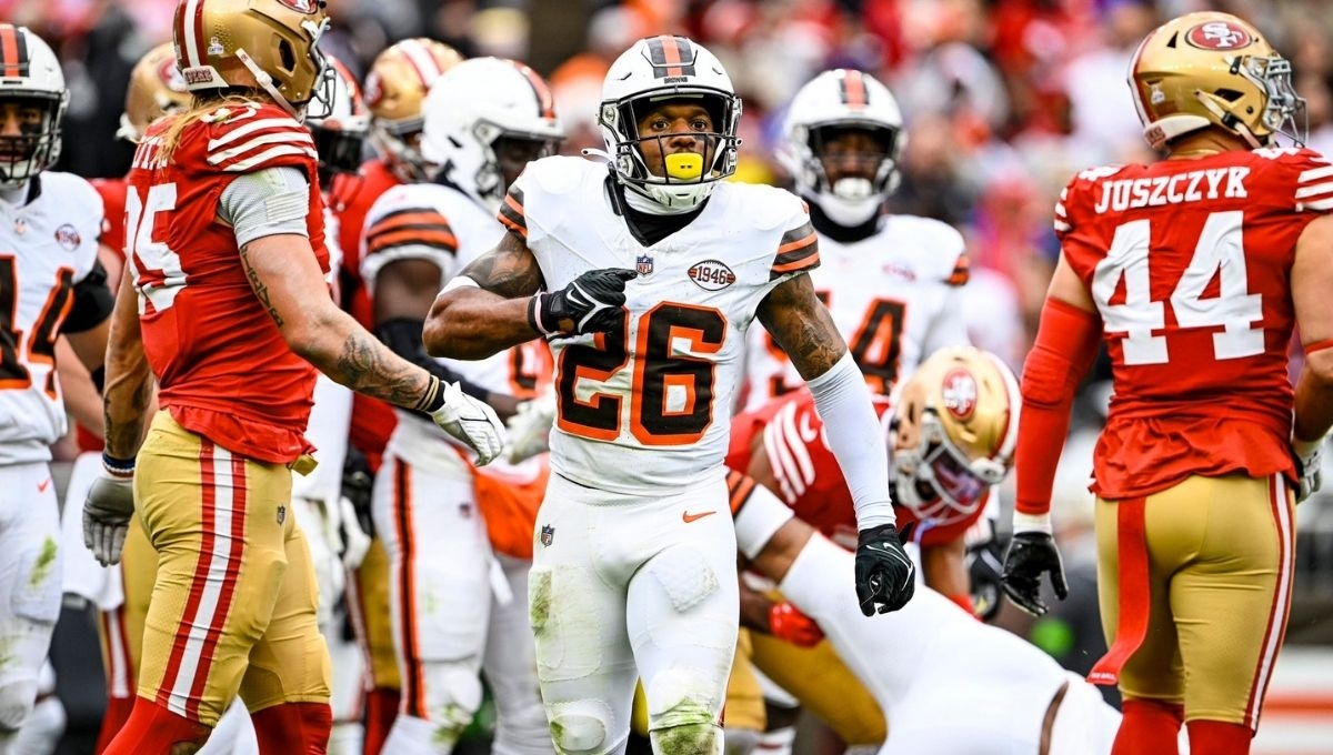 Los 49's de San Francisco perdieron el invicto frente a los Cafés de Cleveland en la Semana 6 de la NFL Los 49's de San Francisco perdieron el invicto frente a los Cafés de Cleveland en la Semana 6 de la NFL