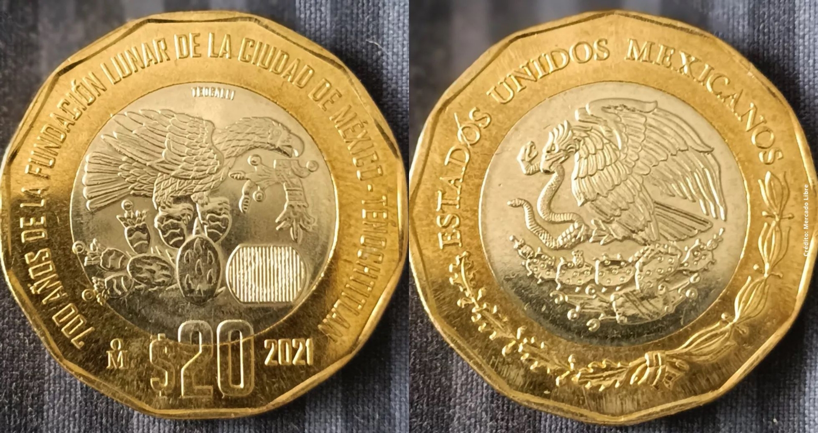 Moneda conmemorativa de la Fundación Lunar de Tenochtitlán se vende en 900 mil pesos ¿La tienes?