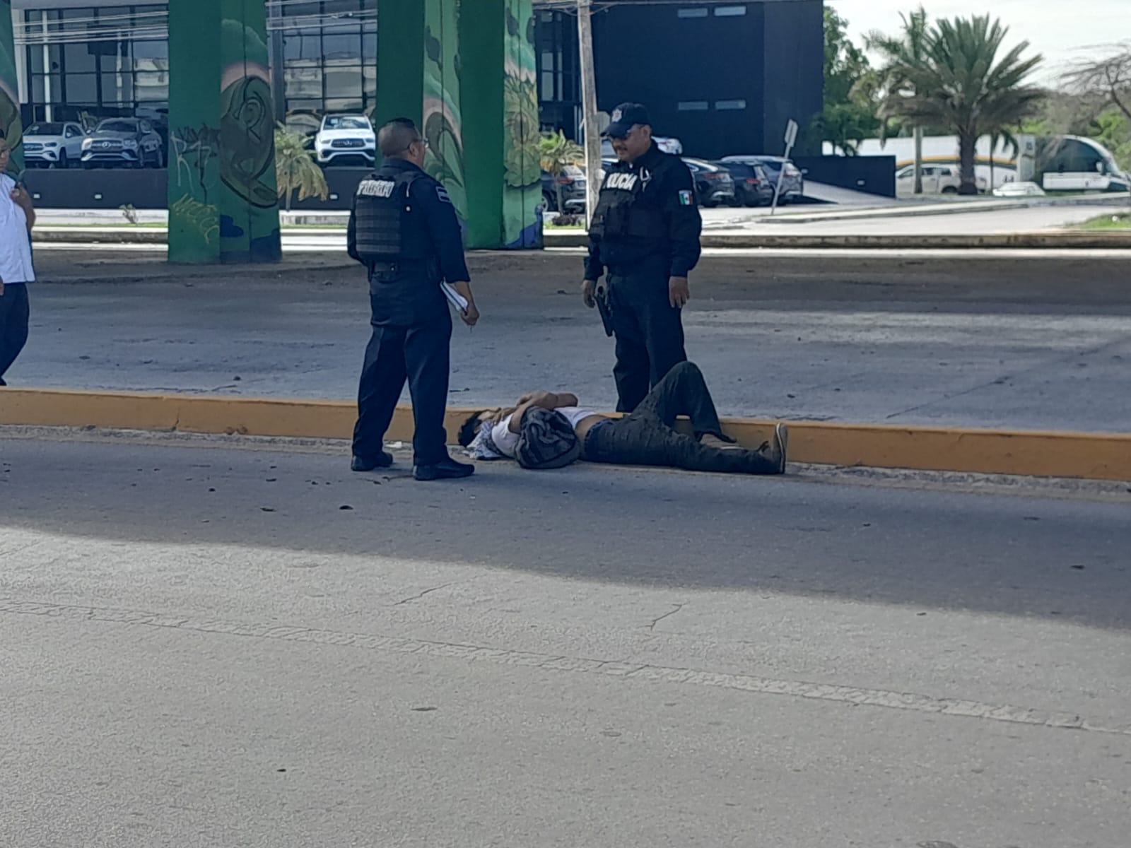El taxista circulaba sobre el Boulevard Playa del Carmen