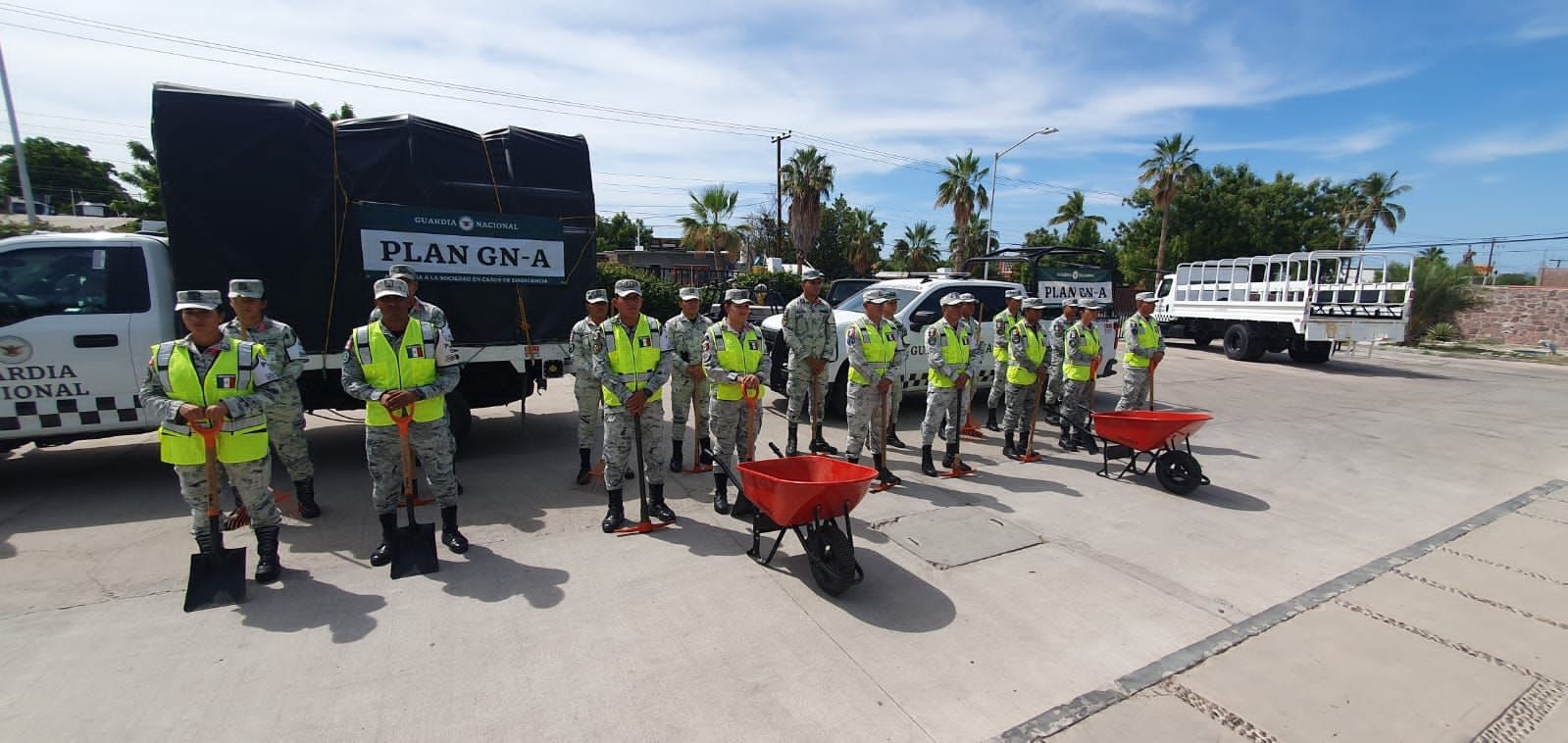 Los elementos de la Guardia Nacional ya se preparan para la llegada del Huracán Norma
