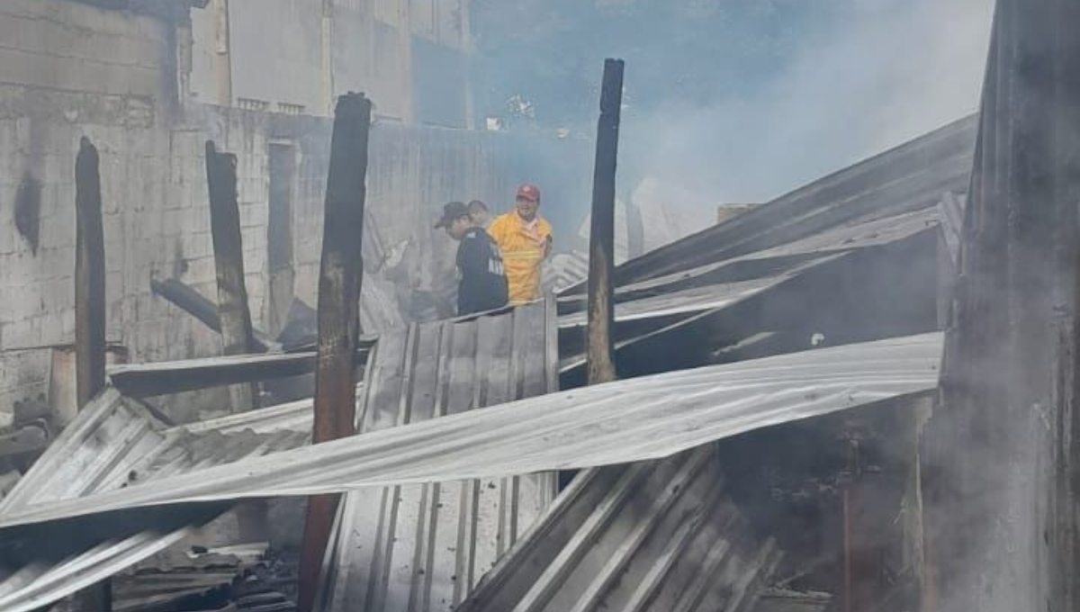 La humilde vivienda quedó destruida por la explosión La humilde vivienda quedó destruida por la explosión