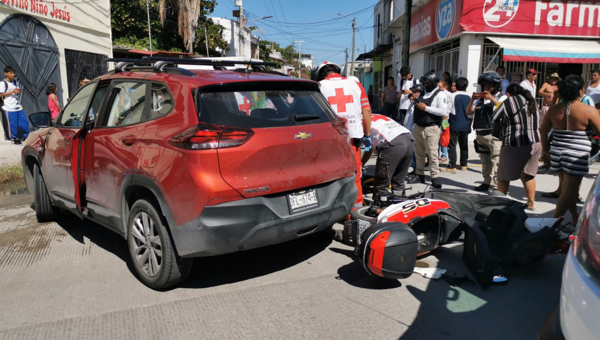 El motociclista fue trasladado al hospital por las múltiples lesiones