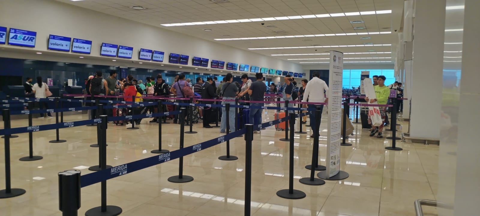 Se registra buena afluencia de pasajeros en el aeropuerto de Mérida Se registra buena afluencia de pasajeros en el aeropuerto de Mérida