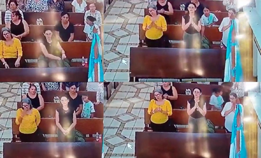 Madre obliga a su hija a robar durante misa en Honduras Madre obliga a su hija a robar durante misa en Honduras