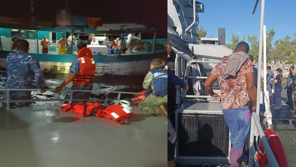 Todos fueron trasladados a la Estación Naval de Puerto Juárez