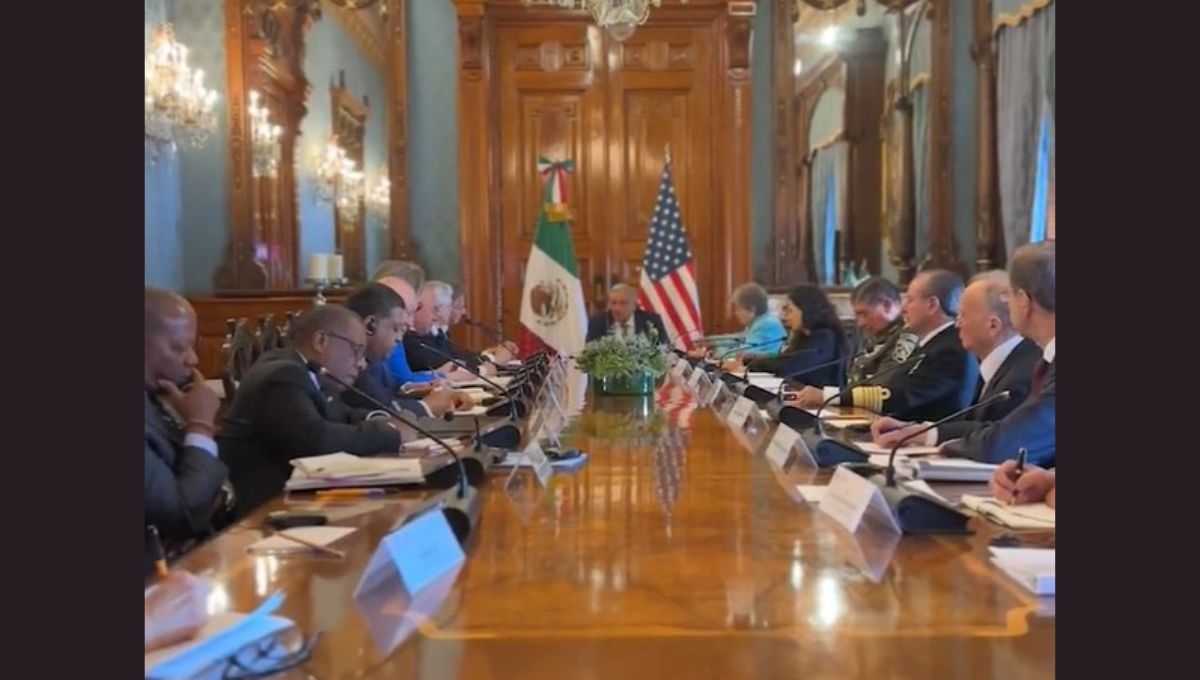El presidente Andrés Manuel López Obrador, recibió a la comitiva estadpounidense que asiste a una reunión bilateral en Palacio Nacional El presidente Andrés Manuel López Obrador, recibió a la comitiva estadpounidense que asiste a una reunión bilateral en Palacio Nacional