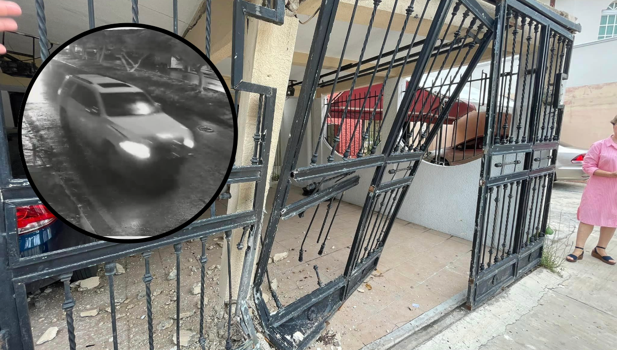 La reja de la vivienda quedó irreparable, así como parte de la estructura de la casa
