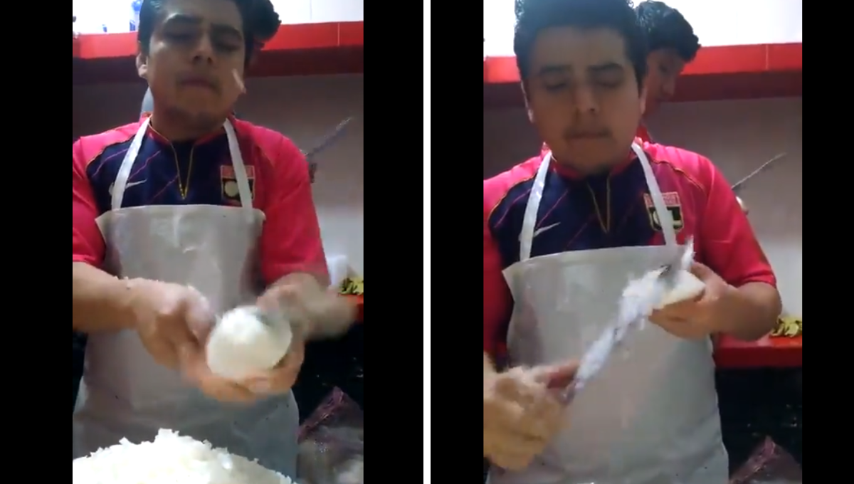 Las redes reconocen su talento para picar cebolla sin perder un dedo Las redes reconocen su talento para picar cebolla sin perder un dedo
