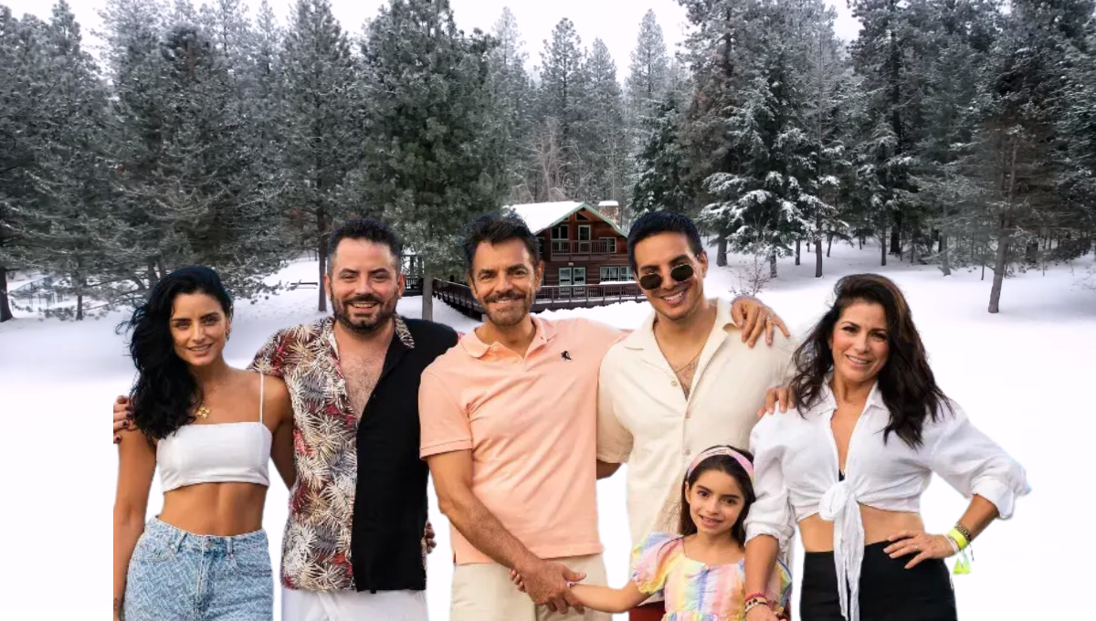 Los Derbez de la playa a la nieve. Foto: Especial Los Derbez de la playa a la nieve. Foto: Especial