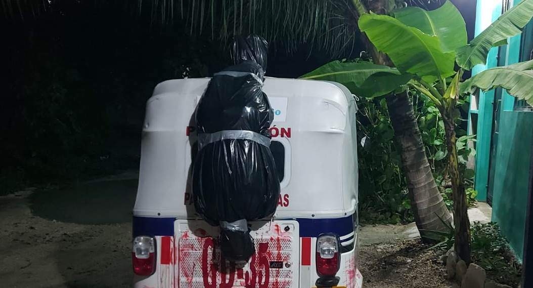 Mototaxista paseaba a un embolsado