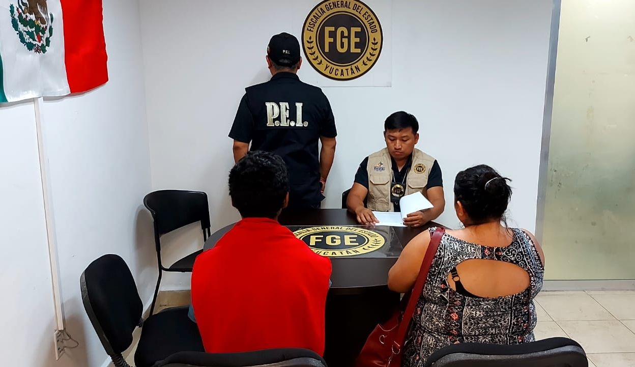Los dos estudiantes fueron entregados a sus familiares por la FGE Yucatán