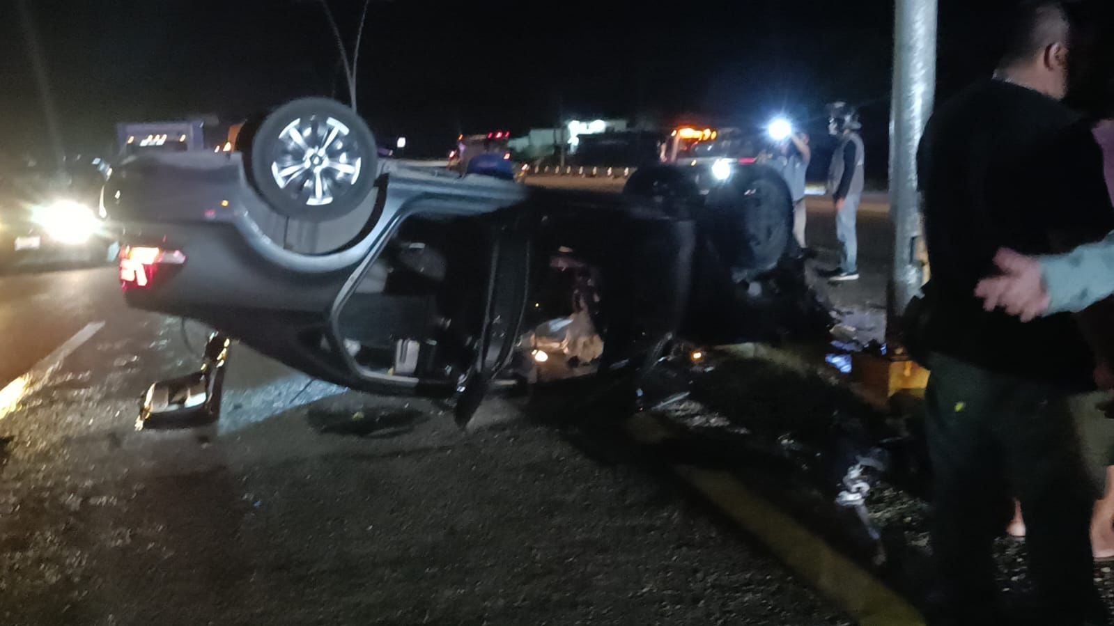 Accidente vial en el tramo federal del periférico Pablo García y Montilla