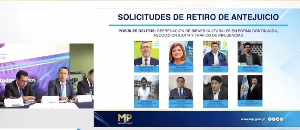 El Ministerio Público presentará los antejuicios contra los señores César Bernardo Arévalo de León