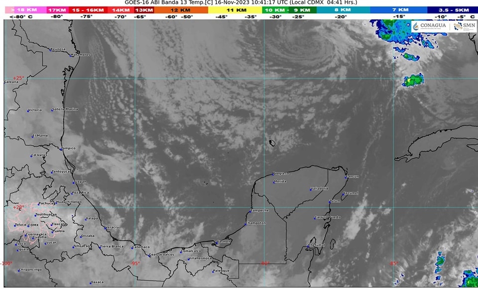 El primero de estos eventos climáticos se encuentra cerca de Quintana Roo