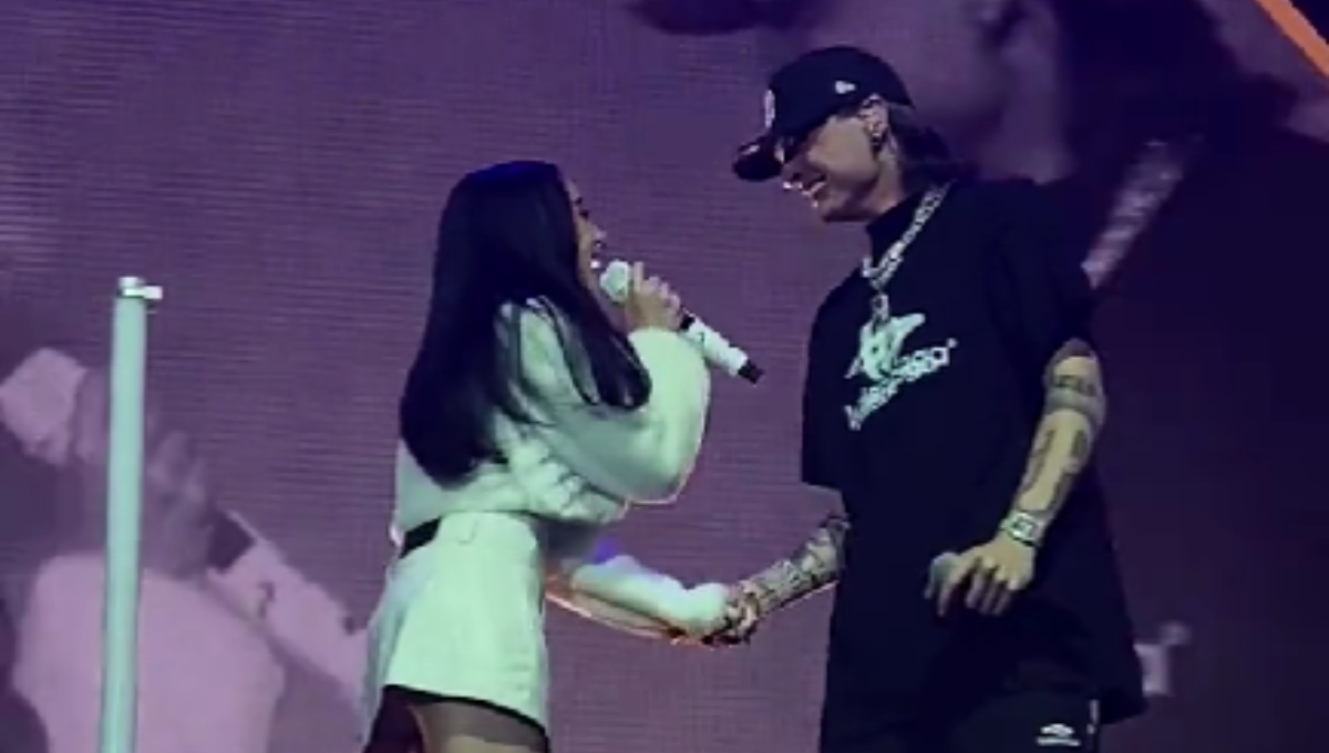 Peso Pluma y Nicki Nicole confirman noviazgo tras beso en el Pepsi Center
Peso Pluma y Nicki Nicole confirman noviazgo tras beso en el Pepsi Center