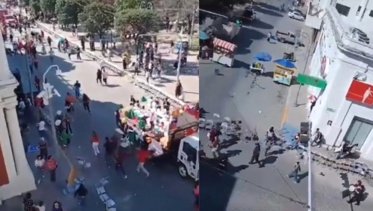 A través de las redes sociales se difundieron los videos del momento