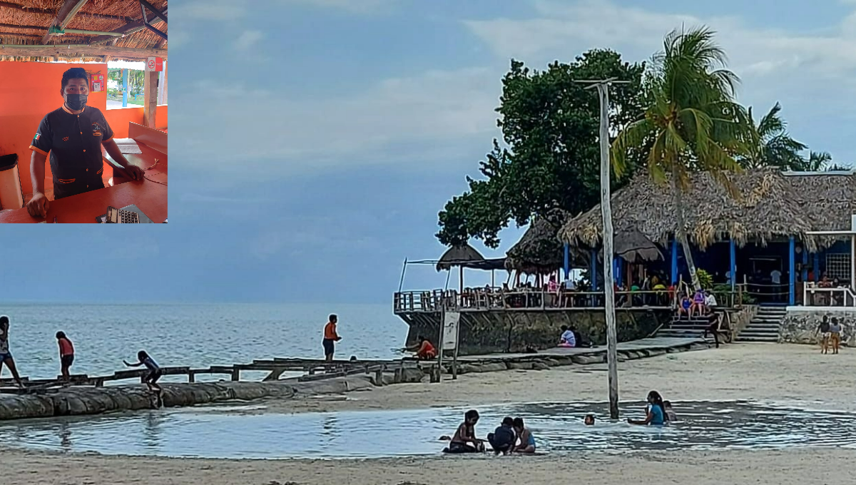 Jesús López (recuadro), encargado de un restaurante, dijo que este fin de semana tuvieron buenas ventas, pues llegó gente de Chetumal y hasta de Belice. Jesús López (recuadro), encargado de un restaurante, dijo que este fin de semana tuvieron buenas ventas, pues llegó gente de Chetumal y hasta de Belice.