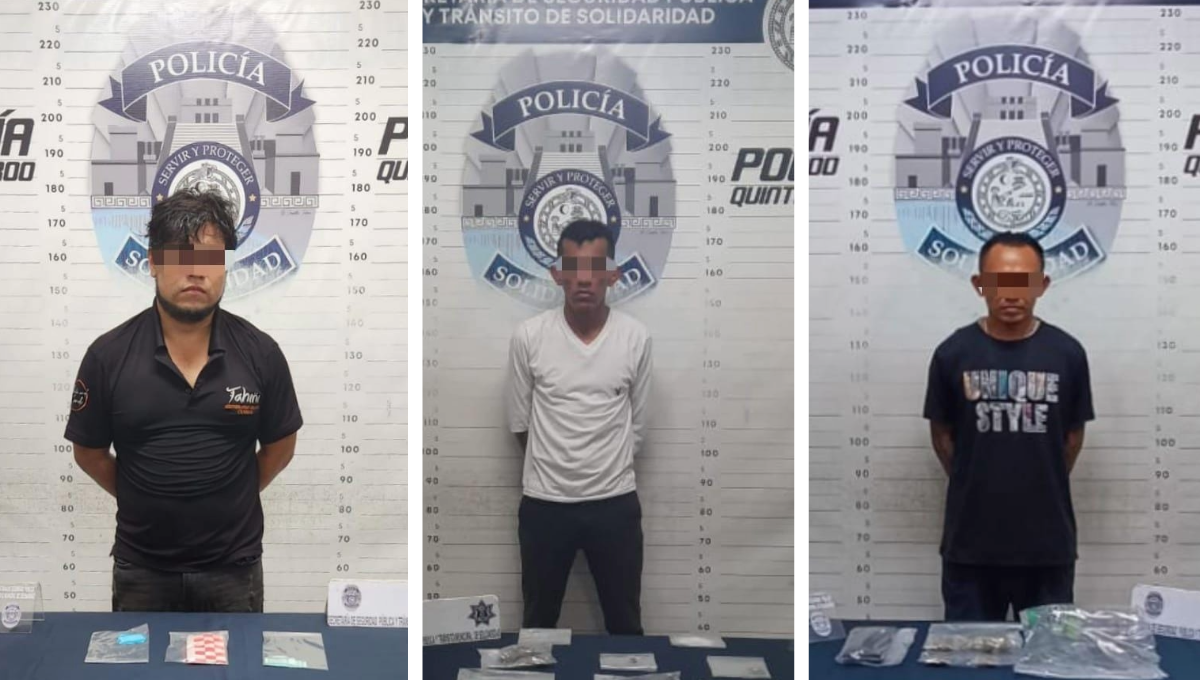 Tres sujetos fueron asegurados en distintos puntos de la ciudad, posiblemente relacionados al narcomenudeo