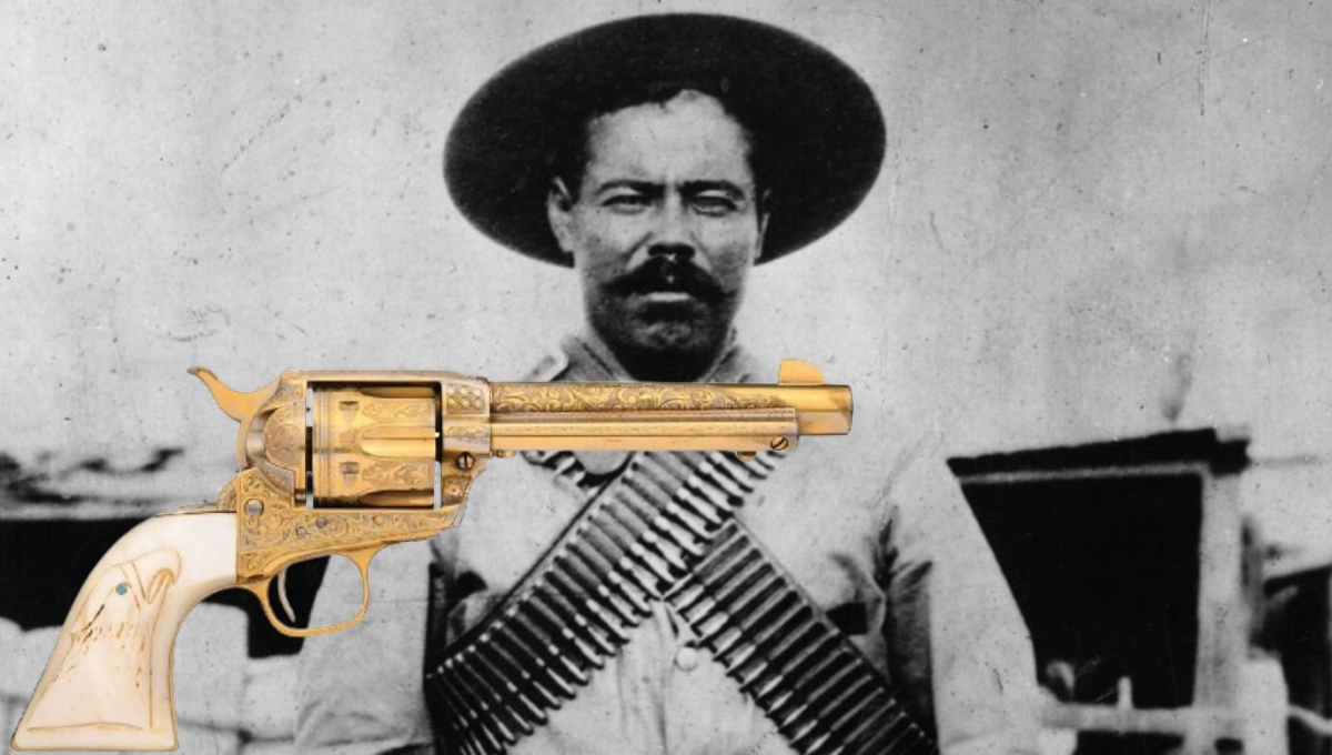 El revólver de oro que perteneció al Pancho Villa será subastada en diciembre El revólver de oro que perteneció al Pancho Villa será subastada en diciembre