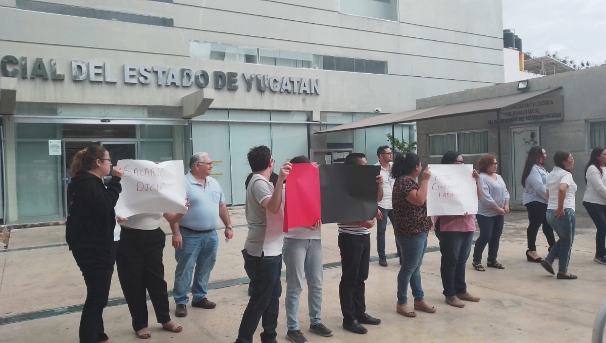 Los manifestantes son integrantes del Sindicato Progresista Los manifestantes son integrantes del Sindicato Progresista