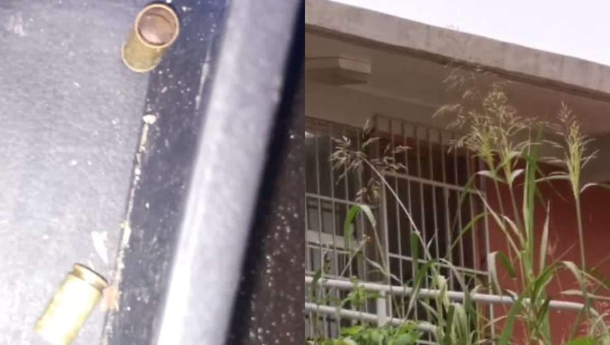 Los impactos de bala alcanzaron las ventanas de un salón de clases Los impactos de bala alcanzaron las ventanas de un salón de clases