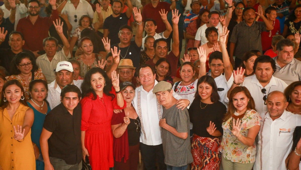 Militantes, simpatizantes y liderazgos morenistas de Mérida y el interior del estado refrendaron su apoyo a Huacho Díaz